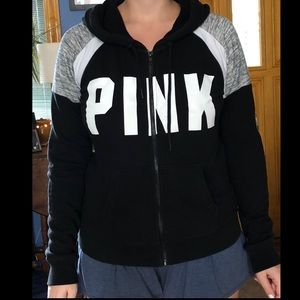 PINK Black and White Hoodie ✨